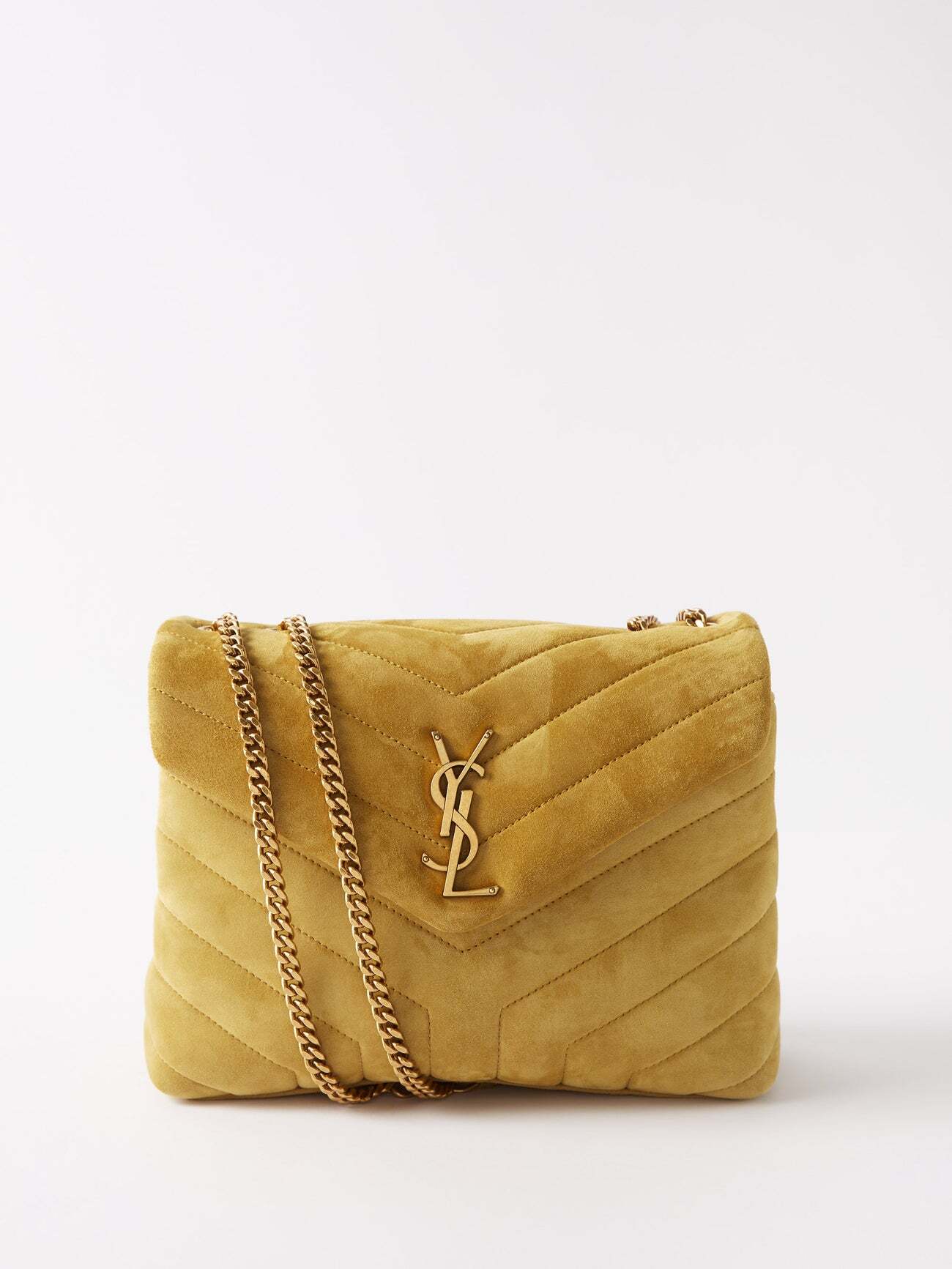 Saint Laurent - Loulou Small Quilted-suede Shoulder Bag - Womens - Tan