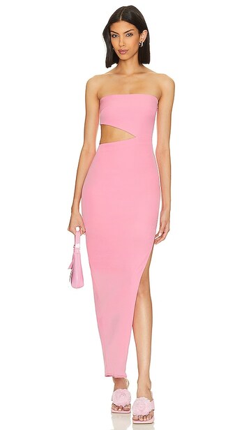 lovers and friends maves maxi dress in pink