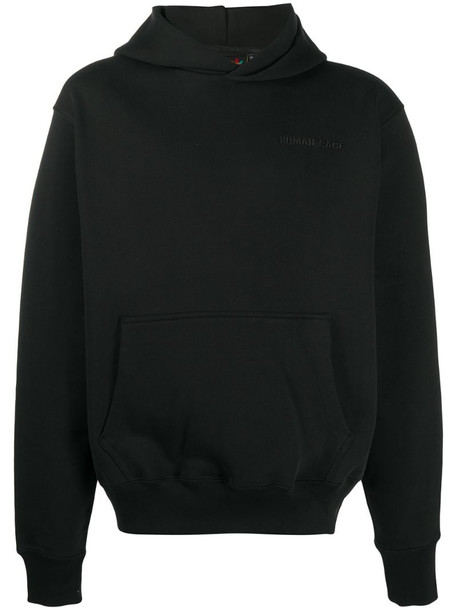 adidas by Pharrell Williams human race embroidered hoodie in black