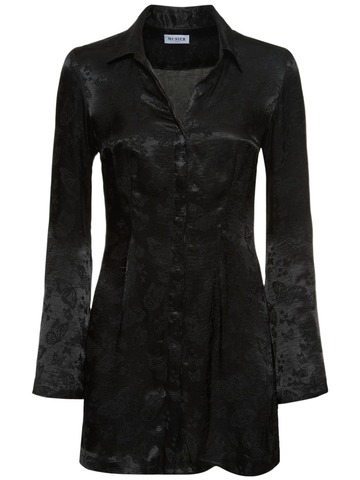 MUSIER PARIS Luisa Viscose Jacquard Mini Dress in black