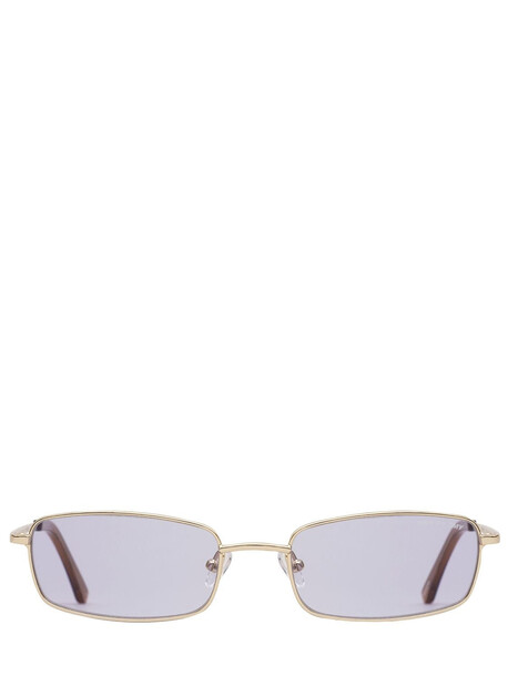 DMY BY DMY Olsen Squared Stainless Steel Sunglasses in gold / purple