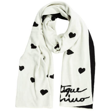 Boutique Moschino Double Question Mark Scarf in bianco