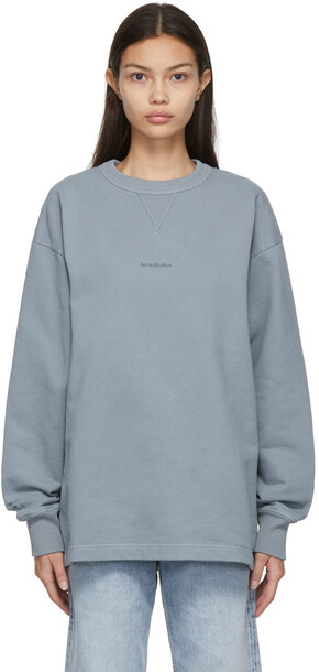 Acne Studios Blue Print Sweatshirt in grey