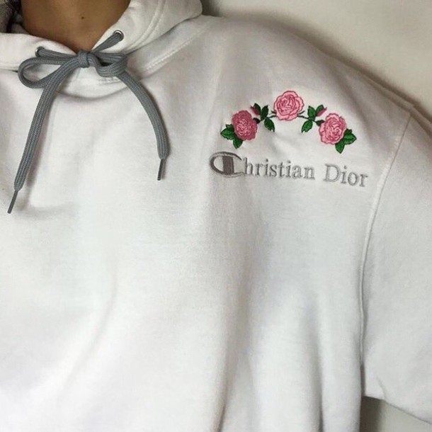 christian dior champion hoodie
