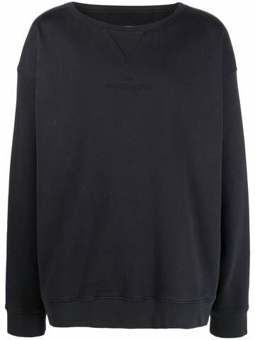maison margiela crew-neck oversized sweatshirt - 855 washed black