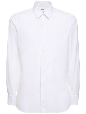 lardini cotton evening shirt in white
