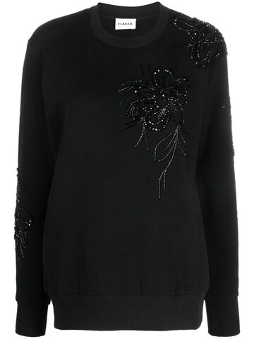 P.A.R.O.S.H. P.A.R.O.S.H. bead-embellished cotton sweatshirt - Black