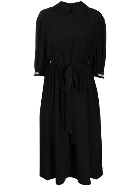 Simone Rocha bead-detail mid-length dress in black