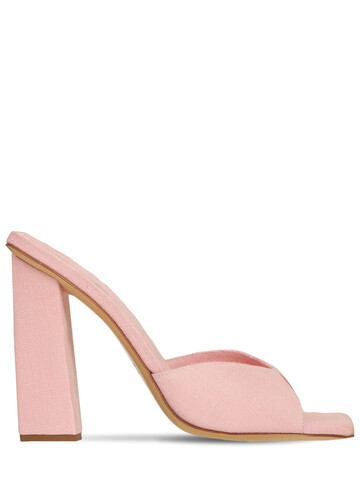 GIA X RHW 110mm Rosie 14 Canvas Mules in pink