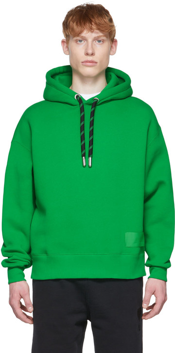 ami paris green organic cotton hoodie