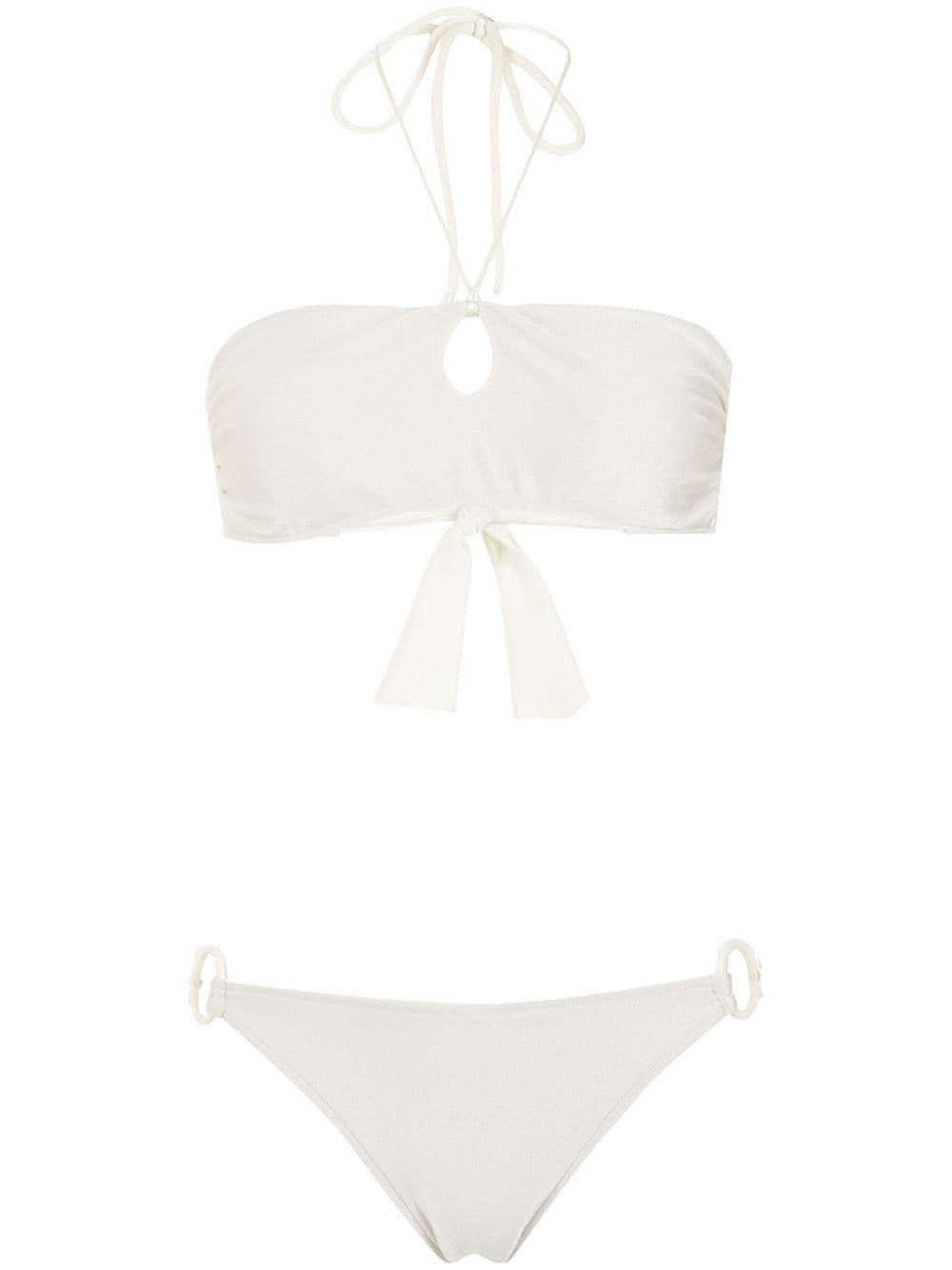 Adriana Degreas hoop-detail bikini set - White