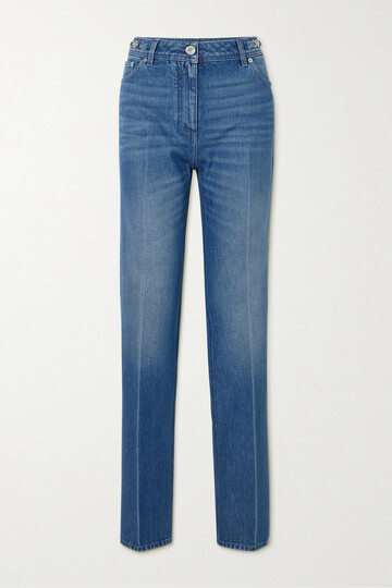 versace - high-rise straight-leg jeans - blue