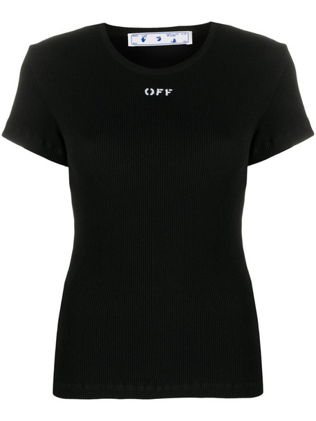 Off-White logo-print T-shirt in black