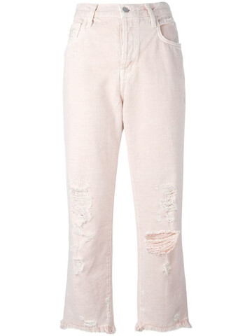 J Brand Ivy cropped jeans in pink