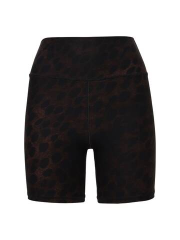 WEWOREWHAT Lvr Exclusive High Rise Bike Shorts in black / brown
