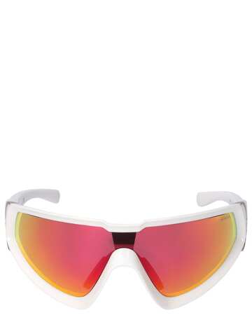 moncler wrapid futuristic shape sunglasses in white