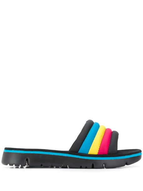 Camper rainbow strap sandals in black
