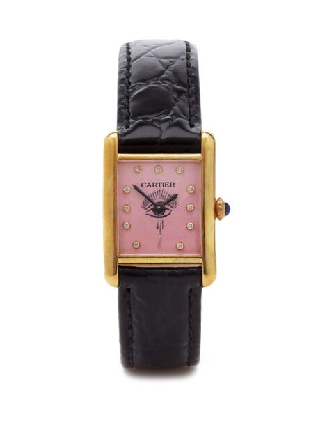 Jacquie Aiche - Vintage Cartier Tank Diamond & Gold-vermeil Watch - Womens - Pink Gold