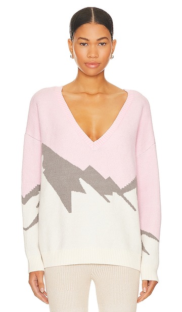 beach riot joey sweater alpine in blush
