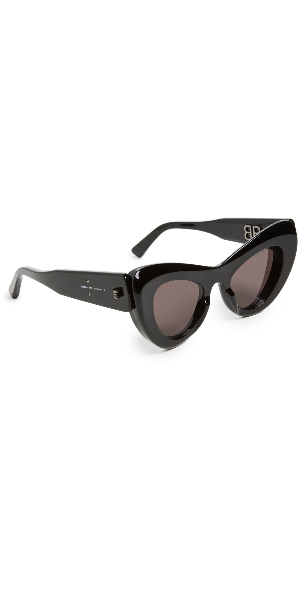 Balenciaga Mega Cat Eye Sunglasses in black / grey