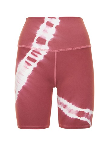 ELECTRIC & ROSE Cali Voltage Biker Shorts in pink / white