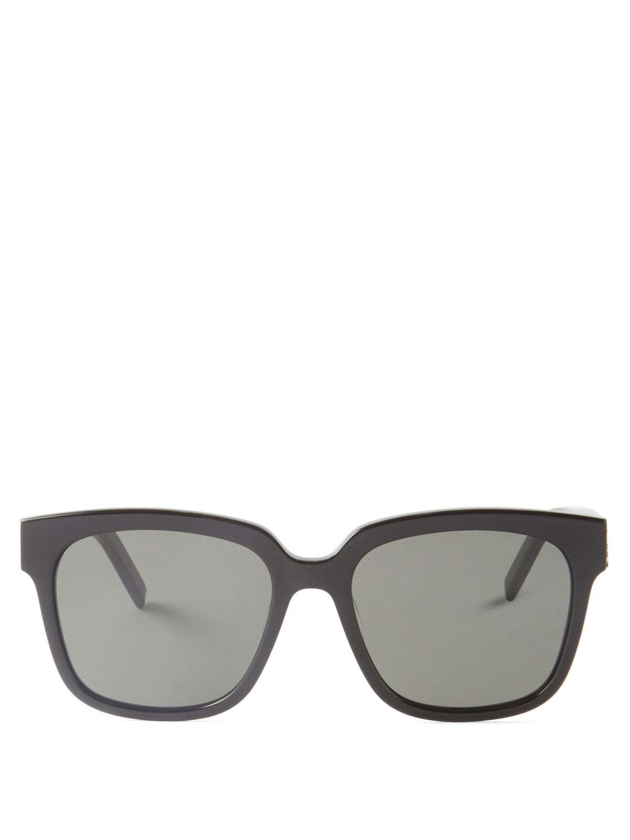 Saint Laurent - Monogram Square Acetate Sunglasses - Womens - Black