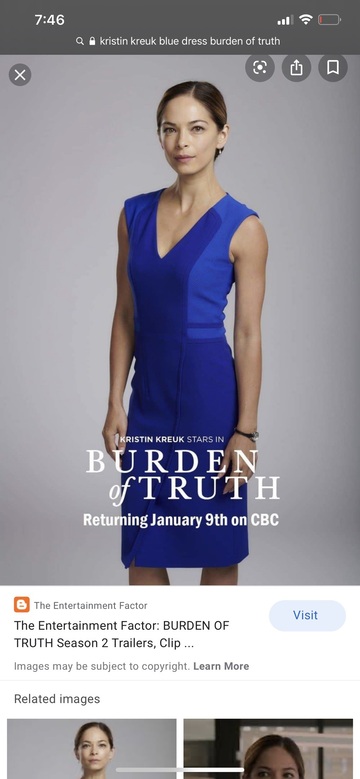 dress,kristen kreuk,royal blue dress,burden of truth