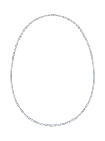 De Beers 18kt white gold Diamond Line necklace in metallic