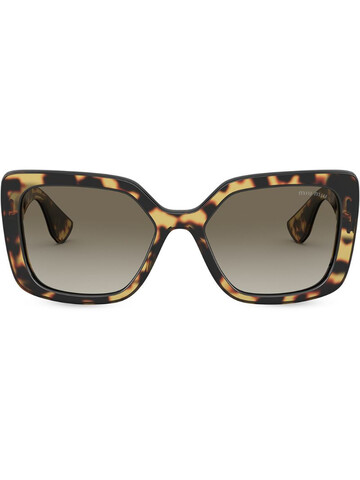 Miu Miu Eyewear tortoiseshell square-frame sunglasses in brown