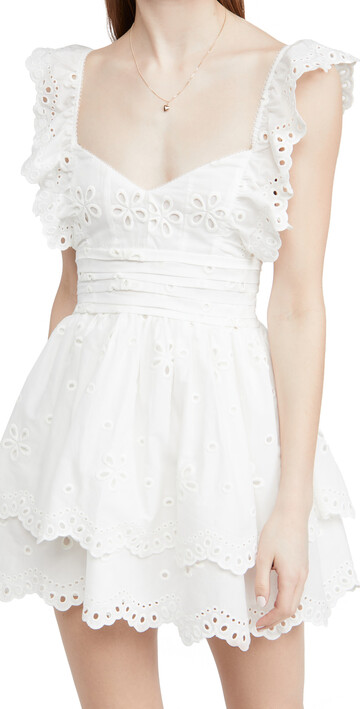For Love & Lemons Serena Sleeveless Dress in white