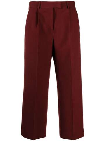QUIRA cropped tailored trousers in red
