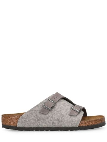 birkenstock zurich felt sandals in grey