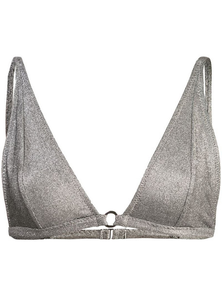 Fleur Du Mal Built Up bikini top in grey