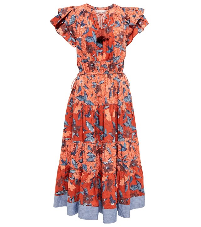 Ulla Johnson - Iona Belted Floral-print Cotton-blend Voile Midi Dress ...