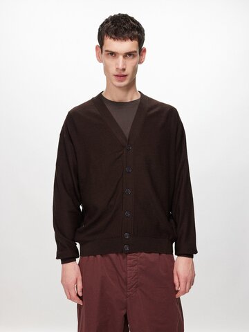lemaire - twisted wool-blend cardigan - mens - brown