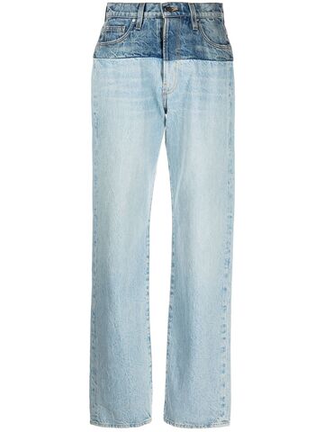 amiri high-rise straight-leg jeans - blue