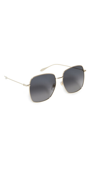 Gucci Oversized Metal Sunglasses in gold