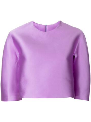 isabel sanchis puff-sleeved blouse - purple
