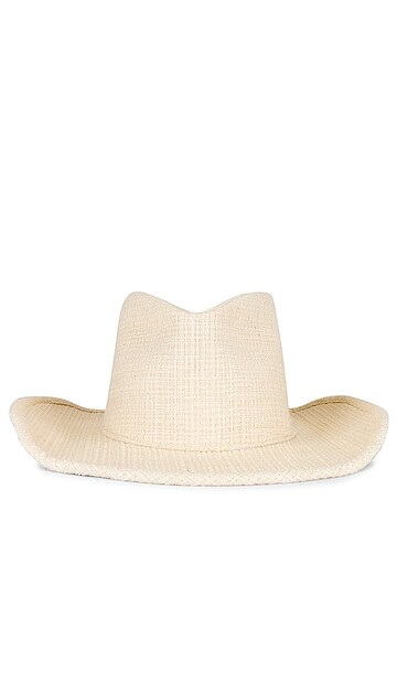 lack of color sandy cowboy hat in white in ivory