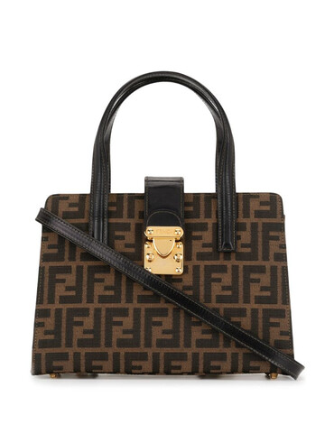 Fendi Pre-Owned Zucca pattern 2way bag in brown