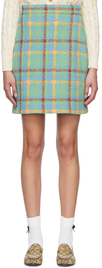 Gucci Multicolor Lovelight Miniskirt in azure / orange