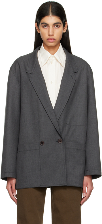 lemaire gray workwear blazer