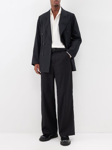 our legacy - sharp double-breasted blazer - mens - black