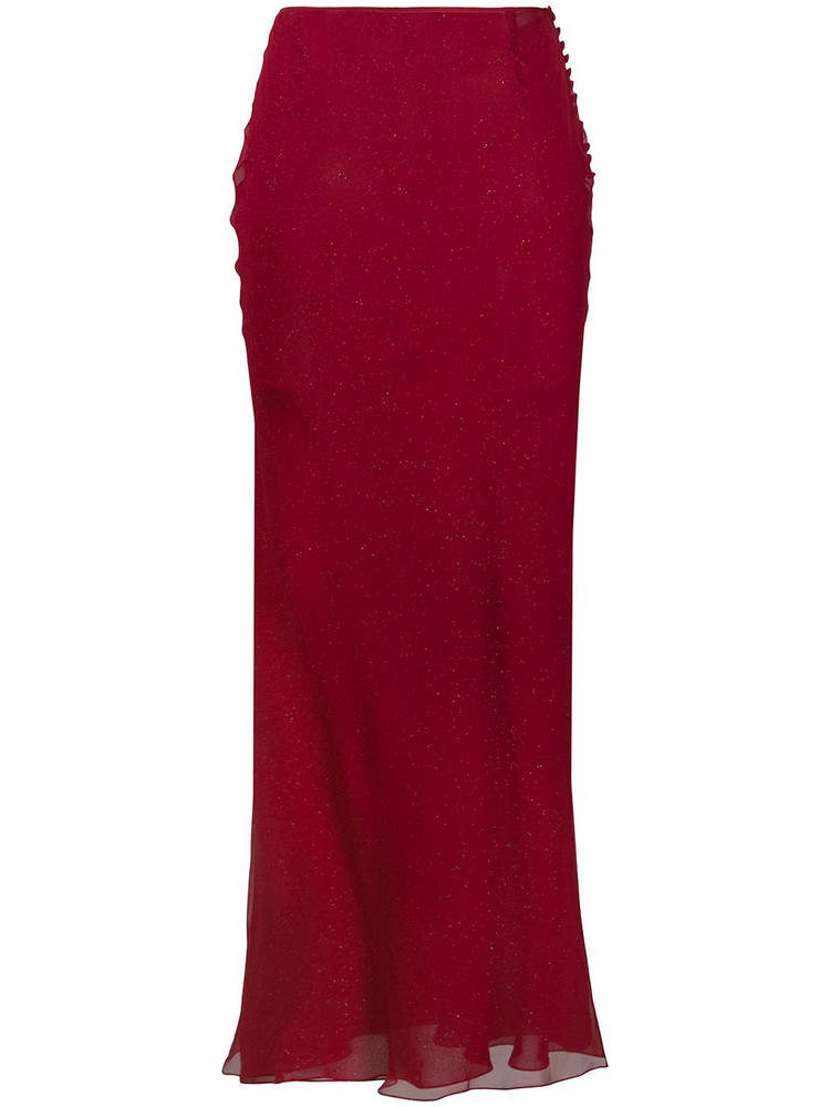 Christian Dior 1999 long layered skirt in red