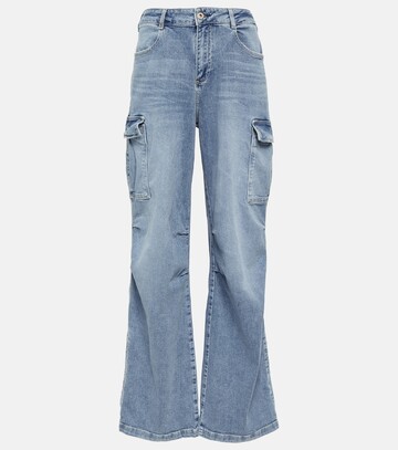 ag jeans high-rise wide-leg cargo jeans in blue