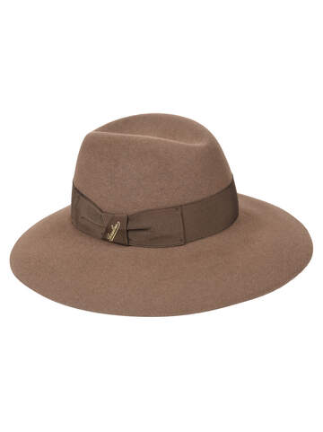 Borsalino Bow Detail Don Hat in brown