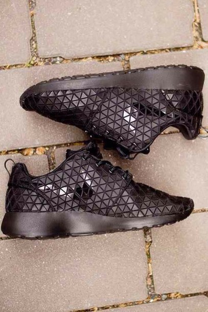 shoes trainers black shapes