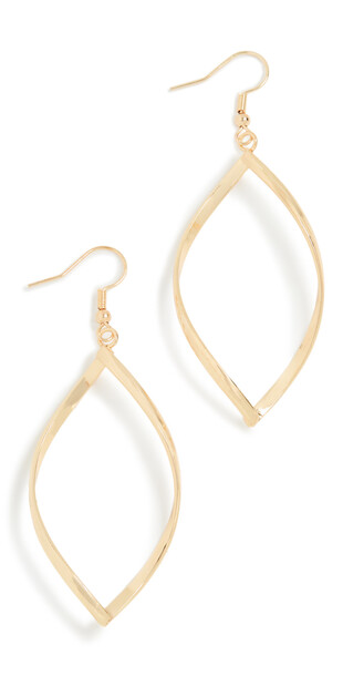 SHASHI Twirl Hoop Earrings in gold