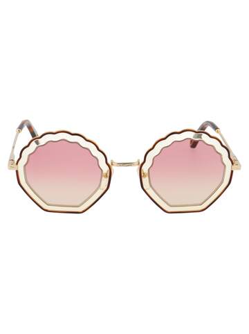 Chloé Eyewear Ce147s Sunglasses in sand / pink