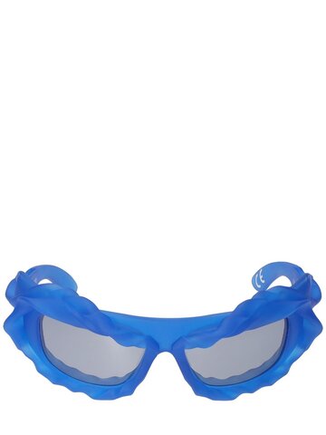 OTTOLINGER 3d Twisted Sunglasses W/ Mirror Lenses in blue